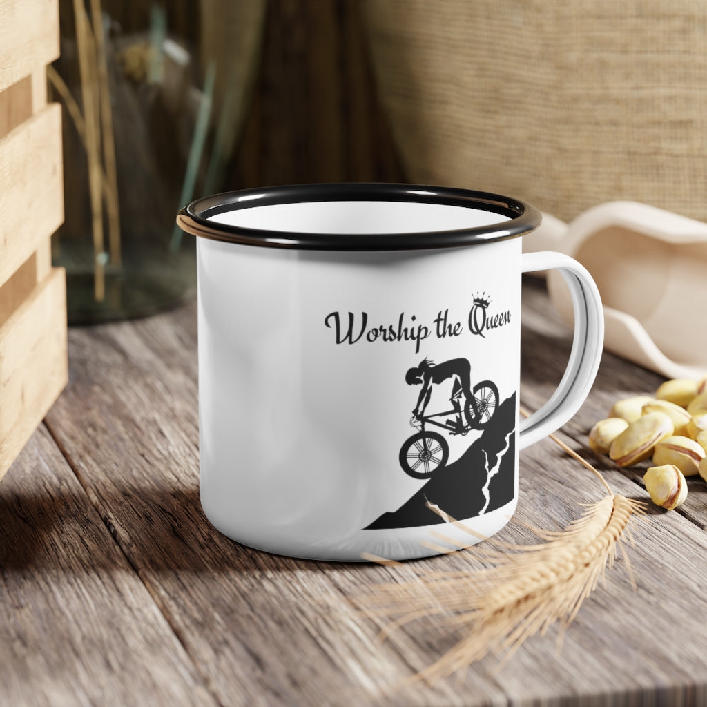 Worship the Queen - QOM - Enamel Camp Cup