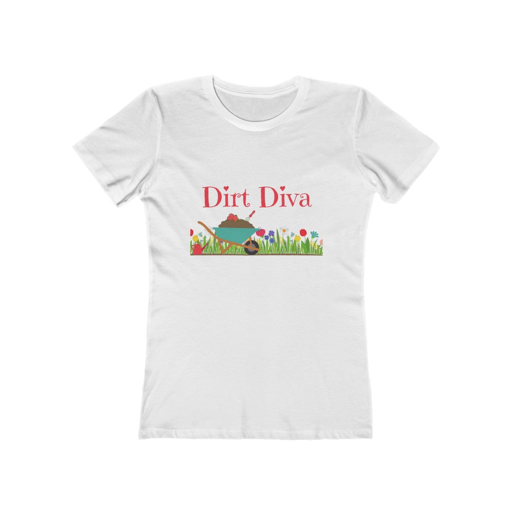 Garden-themed Dirt Diva - Women's Boyfriend Tee - Next Level