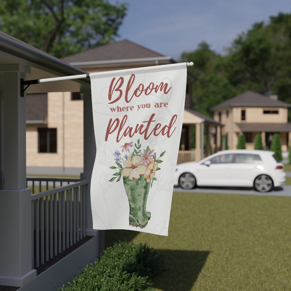 Large 36" x 60" Bloom Where You Are Planted Home and Garden Banner Flag