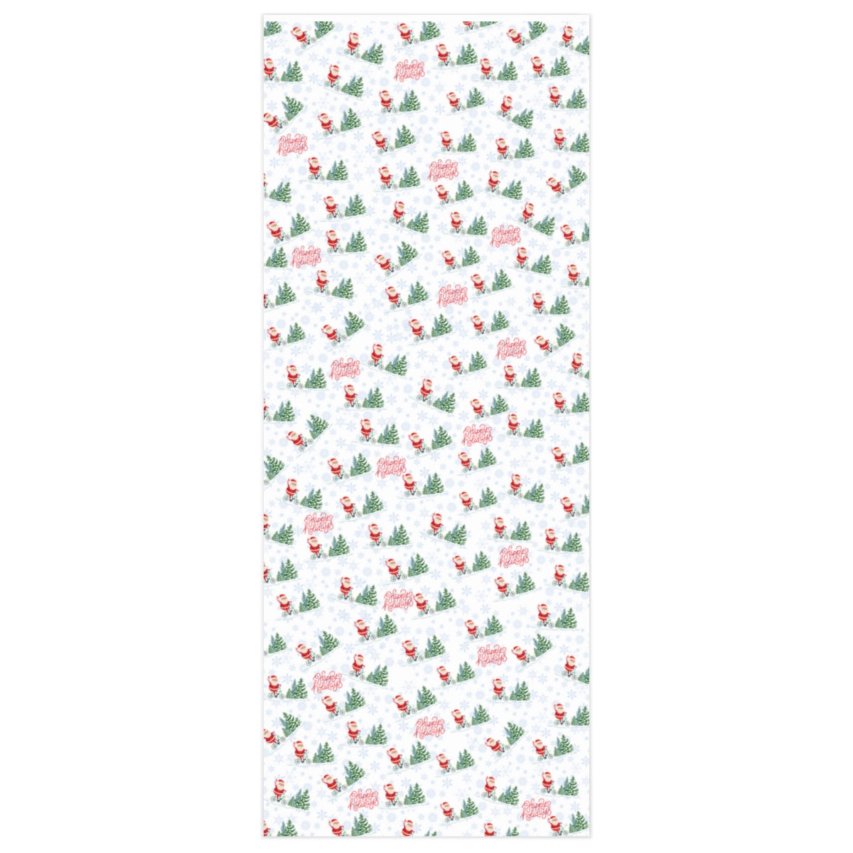 Happy Holidays Cycling Santa Wrapping Paper