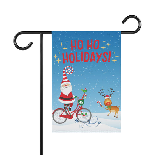 Ho Ho Holidays - Small 12" X 18" Holiday Banner Flag
