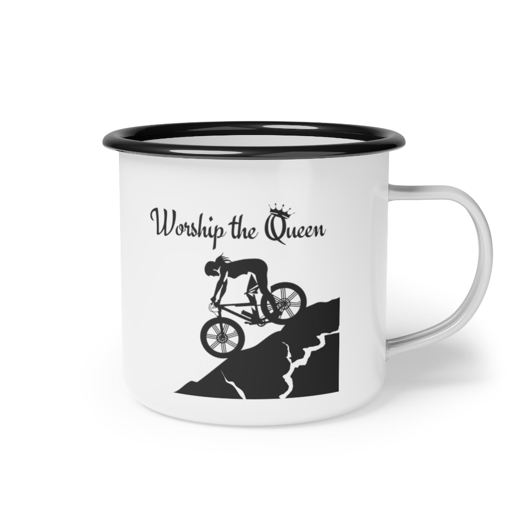 Worship the Queen - QOM - Enamel Camp Cup