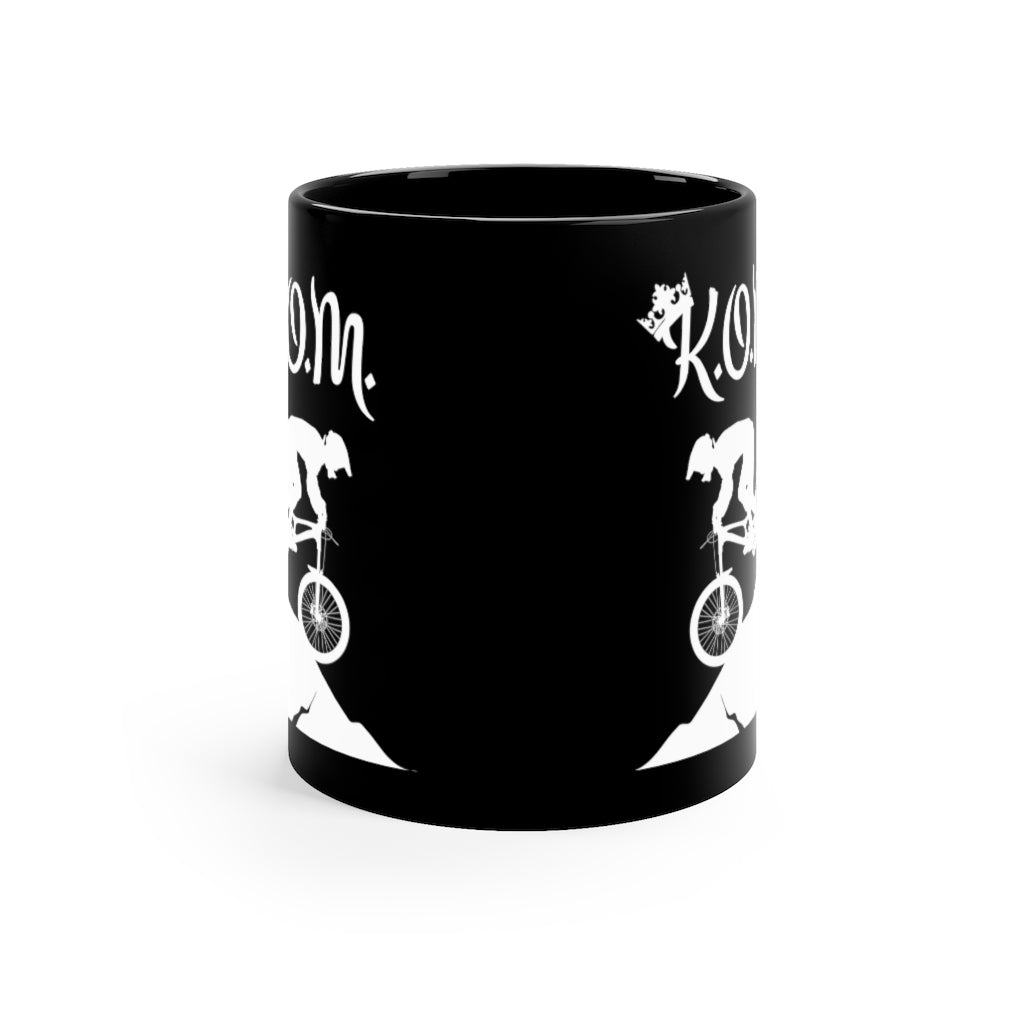 KOM - King of the Mountain - 11oz Black Mug
