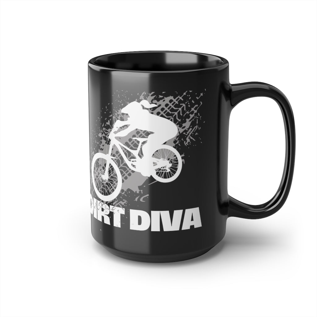 Dirt Diva - Black Mug, 15oz