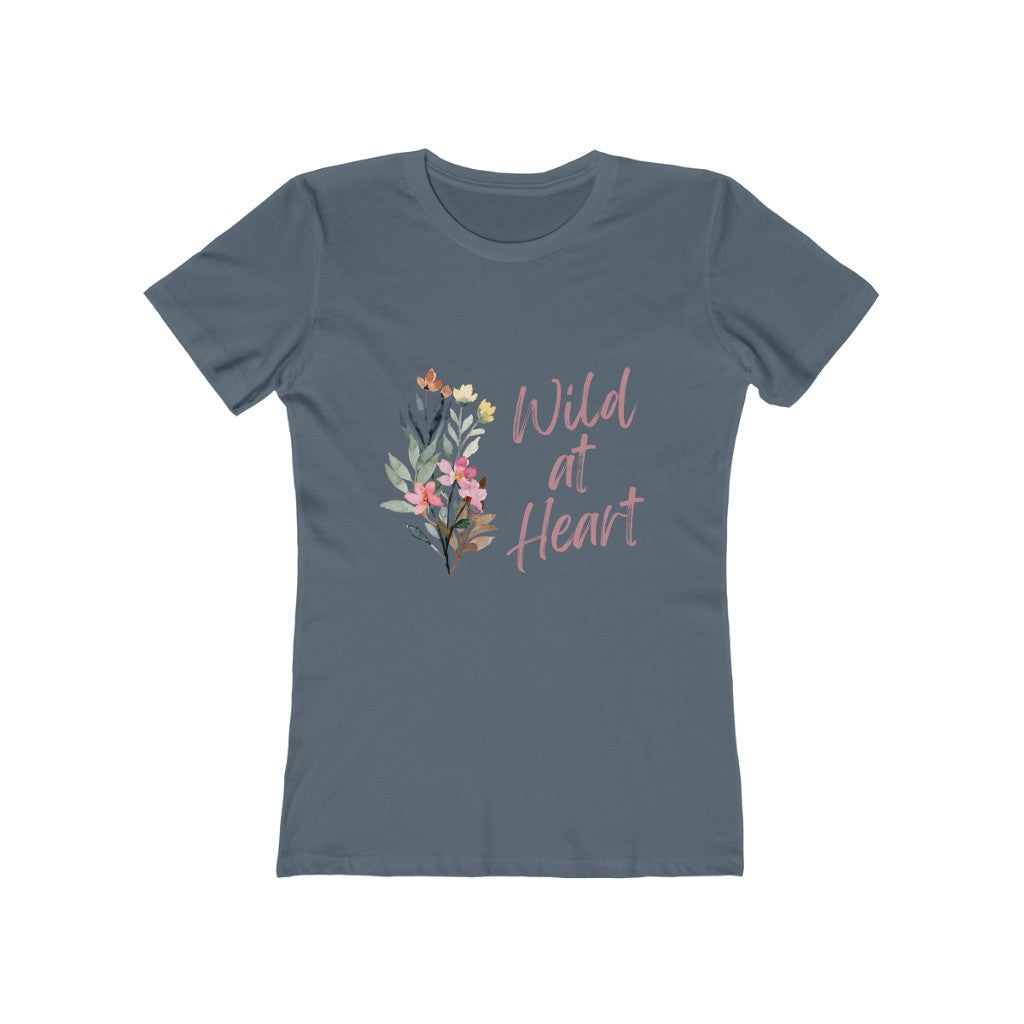 Wild At Heart Watercolor Flowers - Women's The Boyfriend Tee