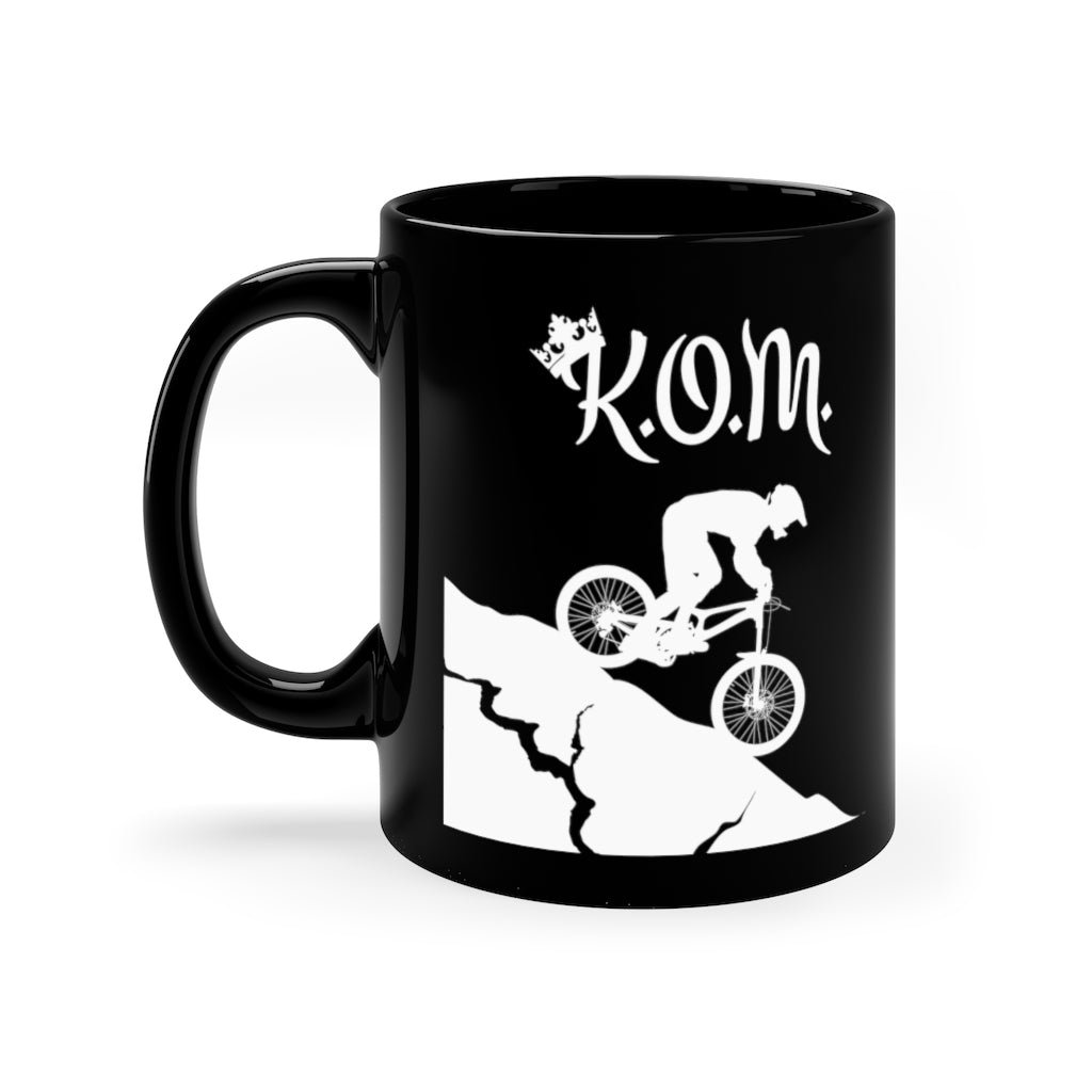 KOM - King of the Mountain - 11oz Black Mug