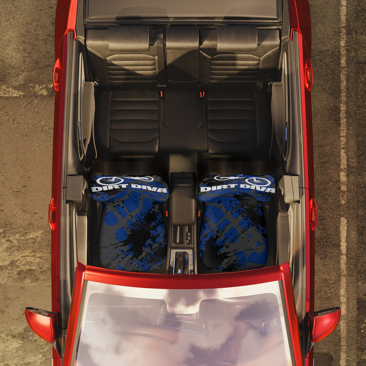 Dirt Diva - Car Seat Covers -  Royal Blue - Set of 2 - Car - Truck - SUV