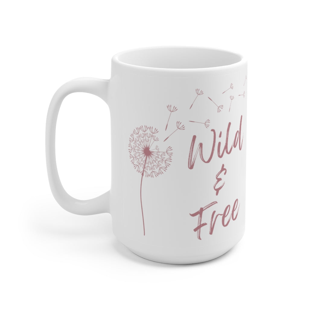 Wild and Free Dandelion Ceramic Mug 15oz