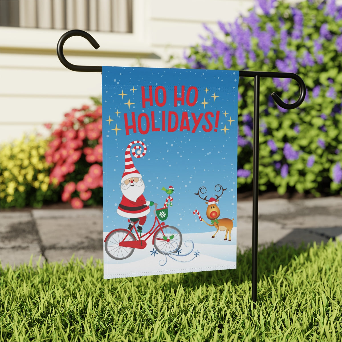 Ho Ho Holidays - Small 12" X 18" Holiday Banner Flag