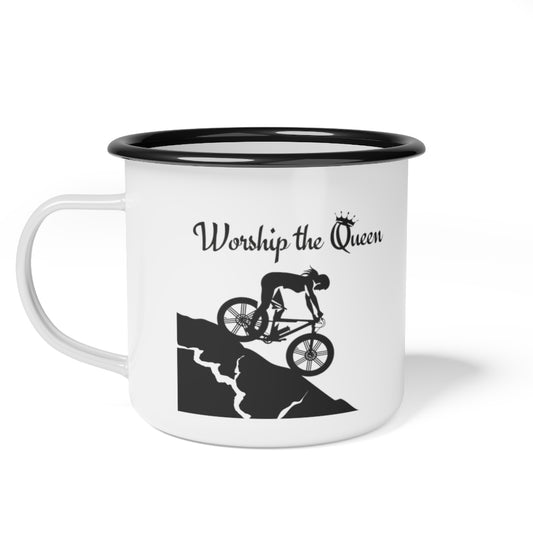 Worship the Queen - QOM - Enamel Camp Cup