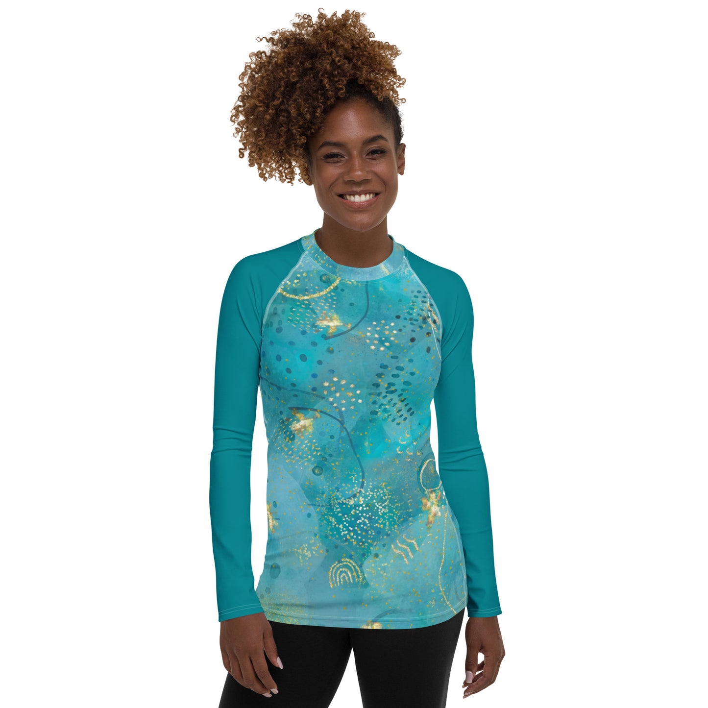Women's All Over Print - Lux Bubbles - Lightweight Long Sleeve Performance Shirt - 50+ UV Protection - Moisture Wicking