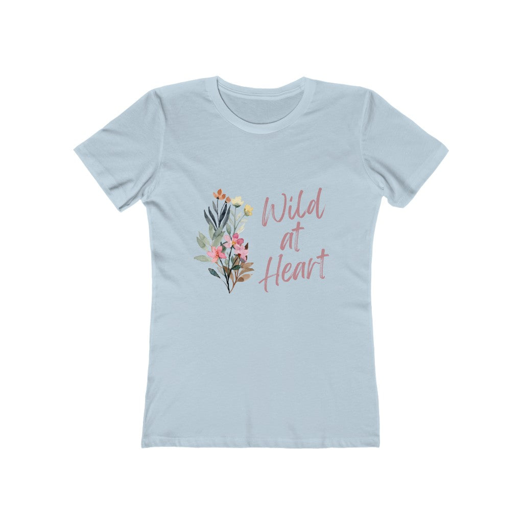 Wild At Heart Watercolor Flowers - Women's The Boyfriend Tee