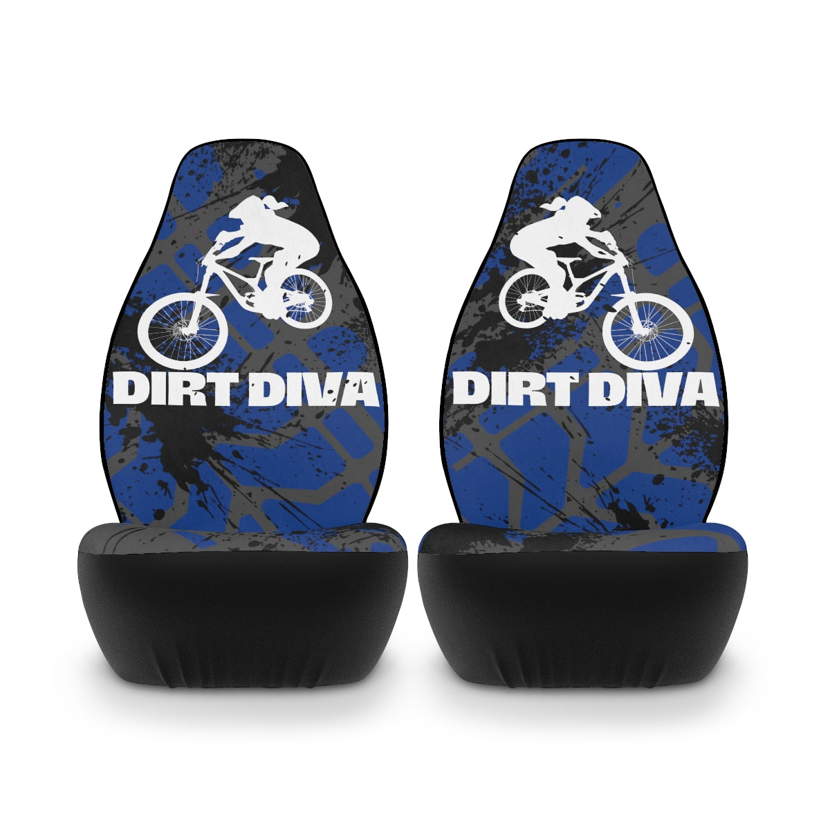 Dirt Diva - Car Seat Covers -  Royal Blue - Set of 2 - Car - Truck - SUV