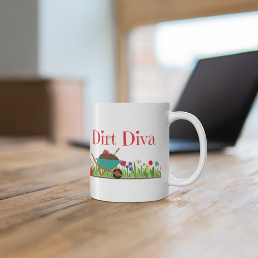 Dirt Diva - Gardener - Ceramic Mug 11oz